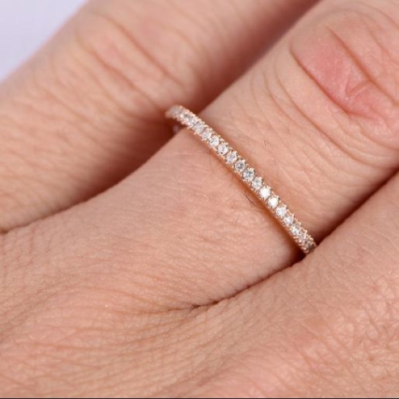 18K rose gold plated classic delicate ring - Picture 3 of 5